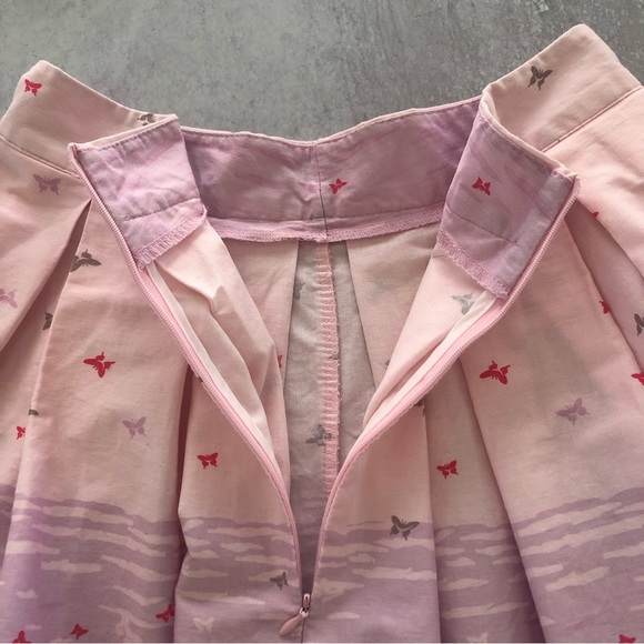 Retro Pin-Up Style A-Line Skirt in a Japanese Inspired Cherry Blossoms Print, S - Picture 7 of 10